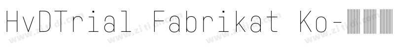 HvDTrial Fabrikat Ko字体转换